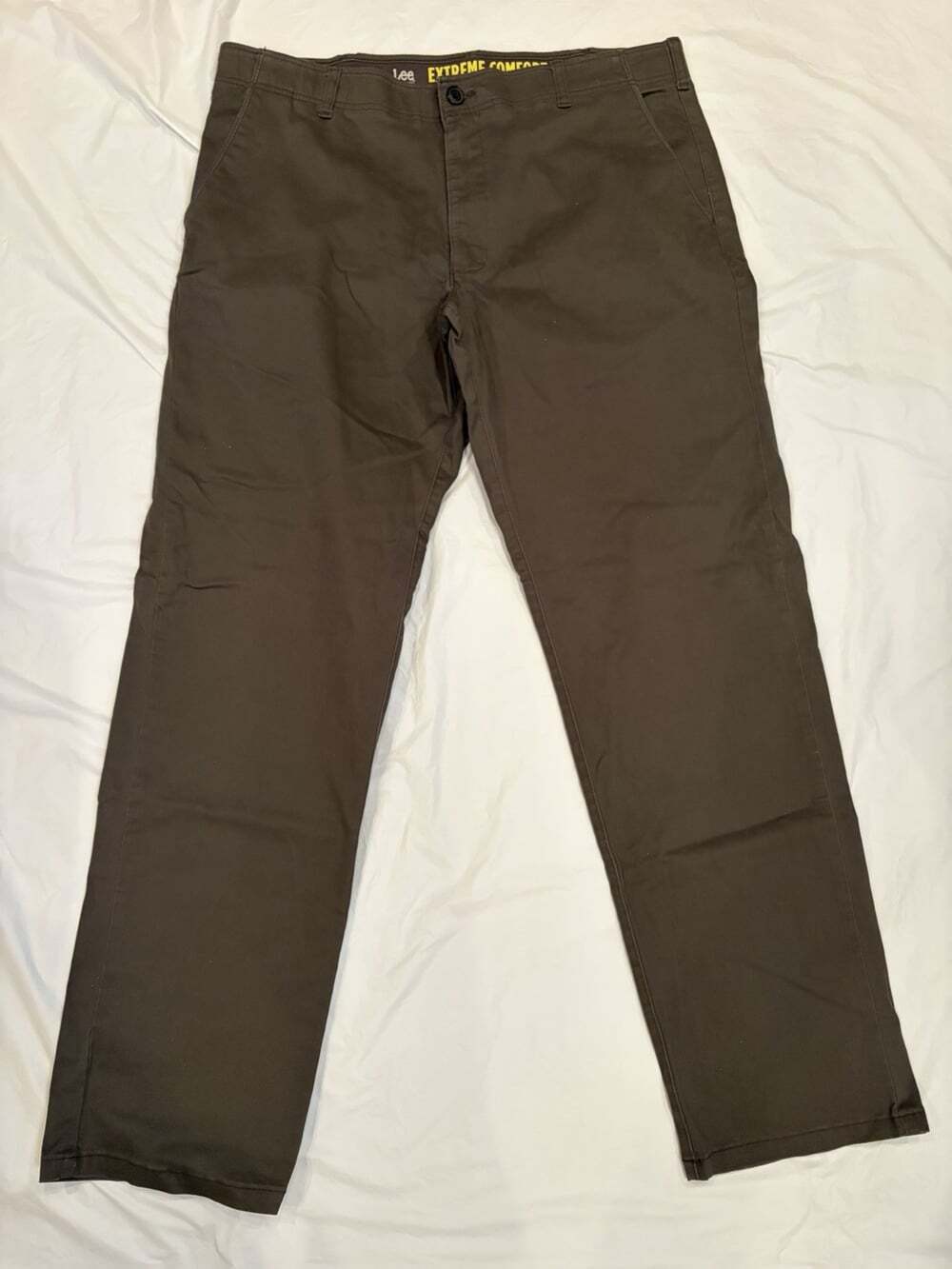 Lee Extreme Comfort Pants Men's 40x34 Dark Grey/ Greenish Straight Fit